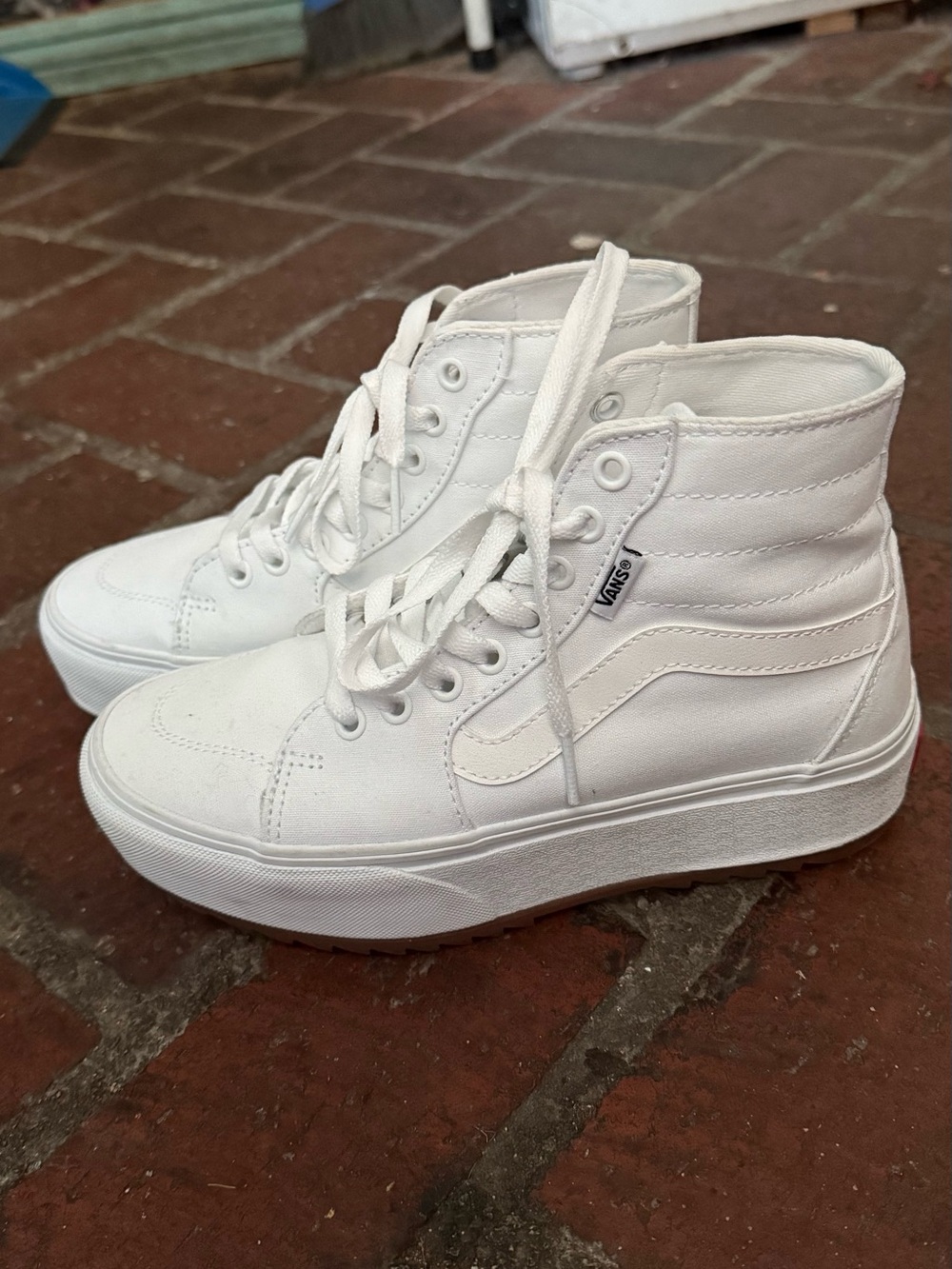 Vans White High-Top Sneakers